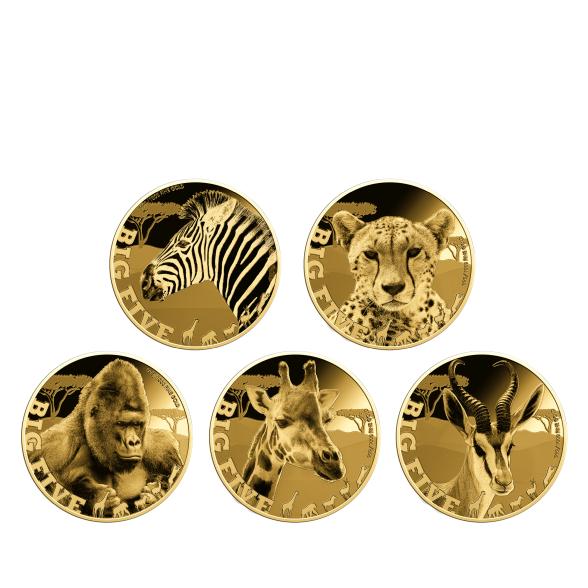 5er Set Goldmünzen "Africa Wildlife", je 1/200 oz. - 112889800000 - 1 - 588px