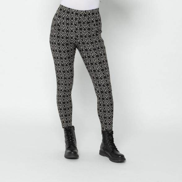 FASHION NEWS Thermo-Fleece-Leggings schwarz/beige 36/38 - 112926100001 - 1 - 588px