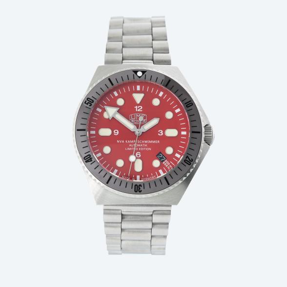 UMF Automatik-Taucheruhr "NVA Kampfschwimmer" rot - 112943800000 - 1 - 588px