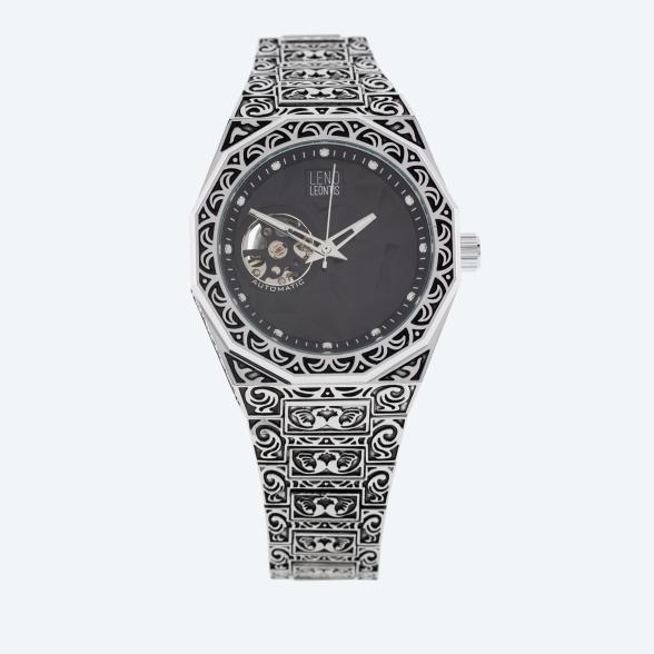 Leno Leontis Automatikuhr "Genua" schwarz - 112944100000 - 1 - 588px