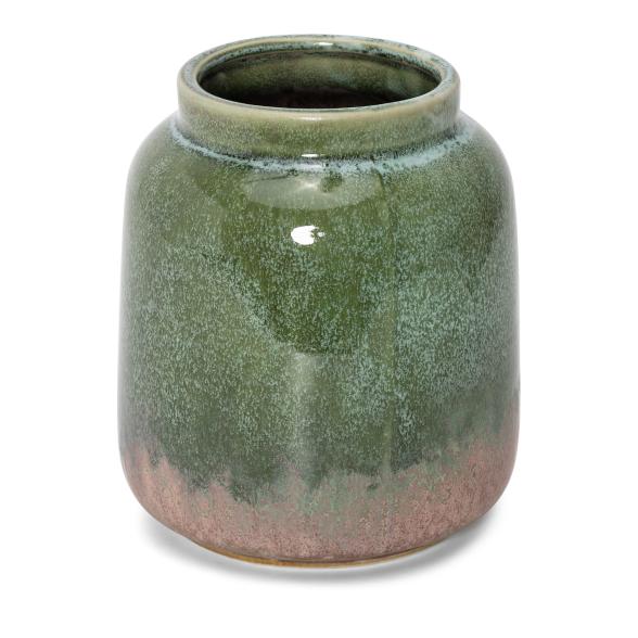 Vase aus Porzellan Grün/Taupe (B/H/T) 13x16x13cm - 112950500000 - 1 - 588px