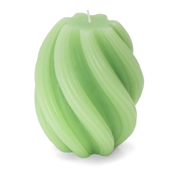 Kerze gedreht aus Wachs, Grün (B/H/T) 11x14x11cm - 112951700000 - 1 - 588px