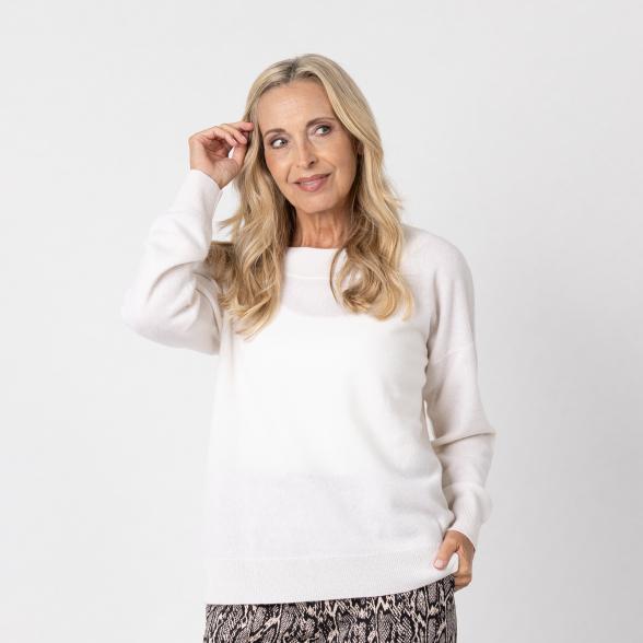 100% KASCHMIR Pullover, Rundhals, offwhite 34/36 - 112958600001 - 1 - 588px