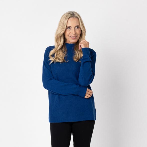 100% KASCHMIR Pullover, Stehkragen, marine 34/36 - 112960300001 - 1 - 588px