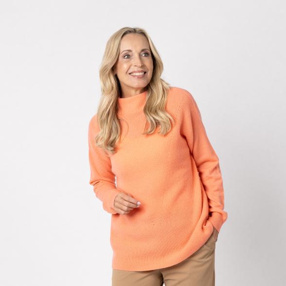 100% KASCHMIR Pullover, Stehkragen, koralle 42/44 - 112960700003 - 1 - 588px