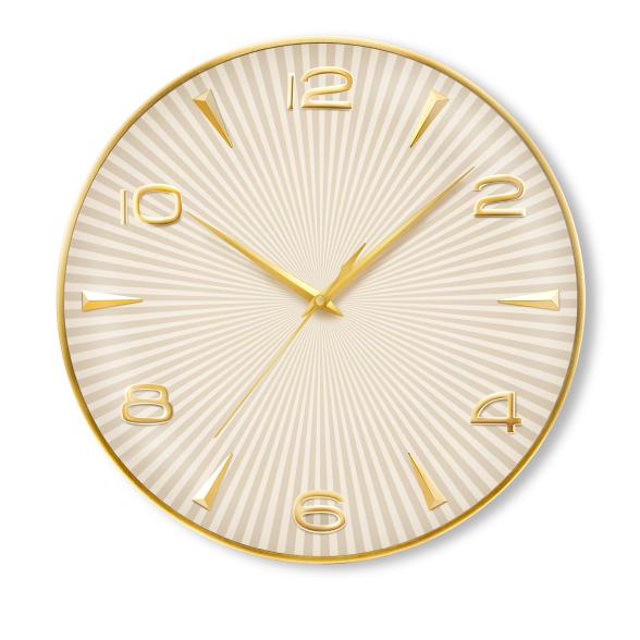 Atlanta Funk-Wanduhr gold-weiß - 113026000000 - 1 - 588px