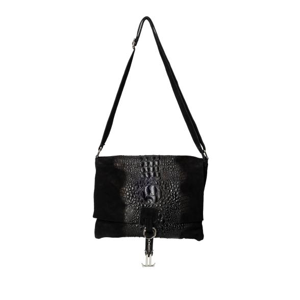 Luca Lorenzo Umhängetasche schwarz kroko - 113027000000 - 1 - 588px