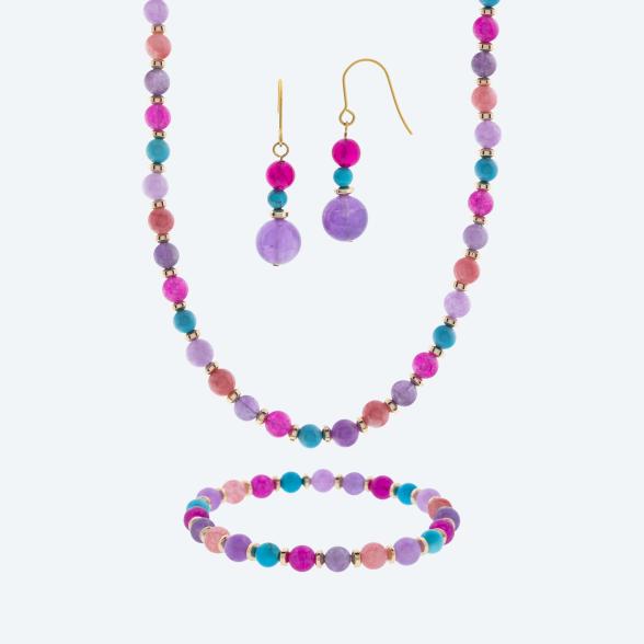 SET 3-teilig Amethyst, Howlith, Quarz und Hämatit - 113047100000 - 1 - 588px