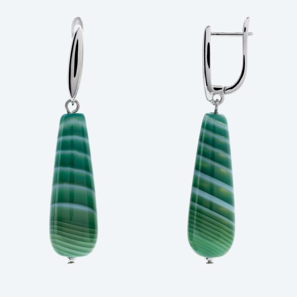 Ohrhänger 925 rhod. Achat grün - 113047300000 - 1 - 588px