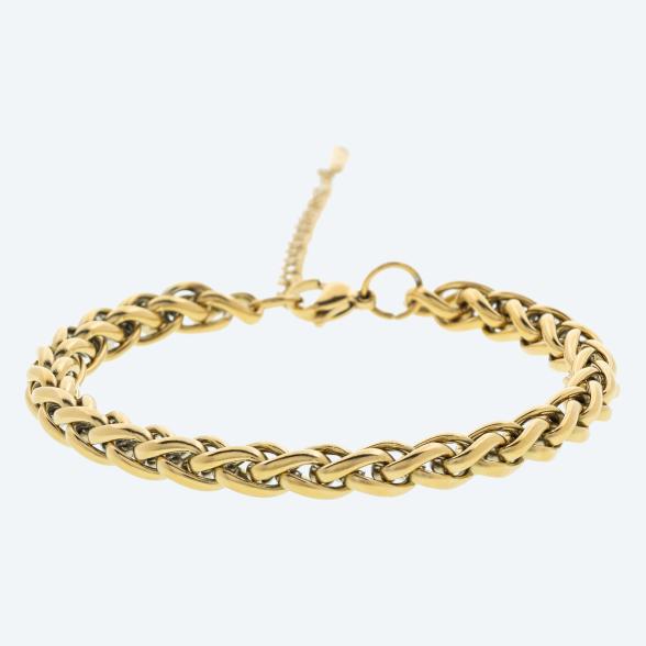 Zopfarmband Edelstahl vergoldet - 113049800000 - 1 - 588px