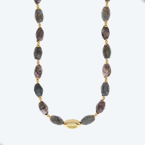 Collier Labradorit, Rhodochrosit ca. 250 ct. - 113053500000 - 1 - 588px