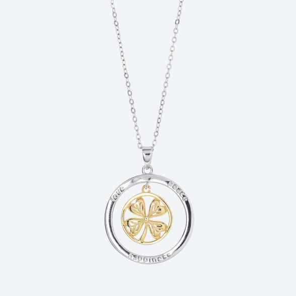 Anhänger Glücksklee mit Kette 925 bicolor - 113055000000 - 1 - 588px