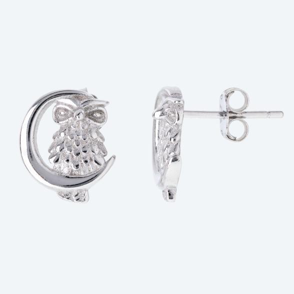 Ohrstecker Eule 925 Silber rhodiniert - 113055100000 - 1 - 588px