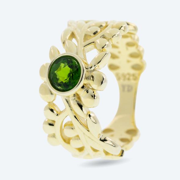 Ring 925 Silber vergoldet Chromdiopsid 20 - 113069000004 - 1 - 588px