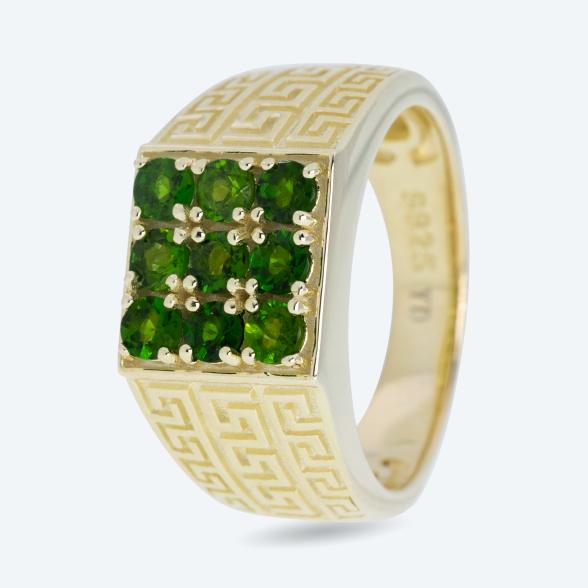 Ring 925 St. Silber vergoldet Chromdiopsid 17 - 113070300001 - 1 - 588px