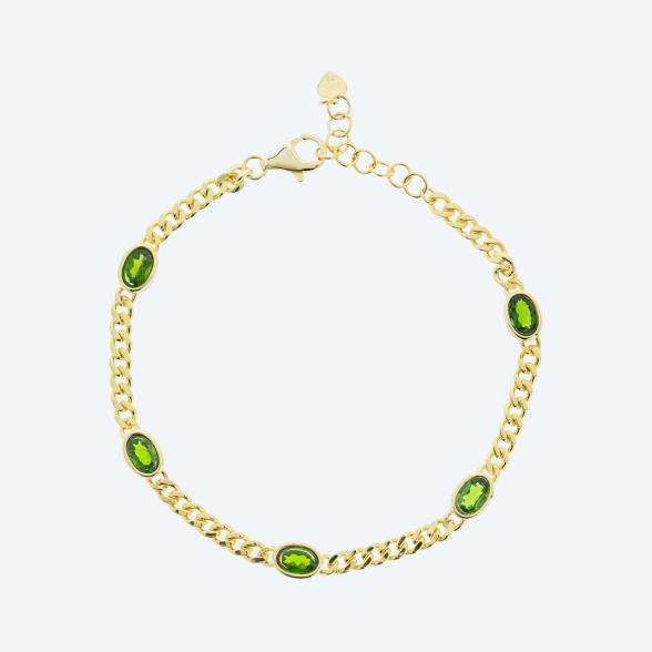 Armband 925 St. Silber vergoldet Chromdiopsid - 113071900000 - 1 - 588px