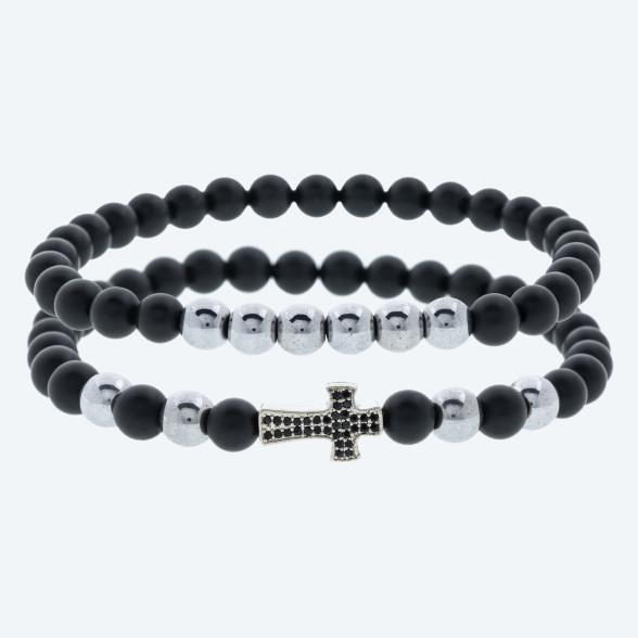 SET: 2x Armband Achat silberfarbig - 113073800000 - 1 - 588px