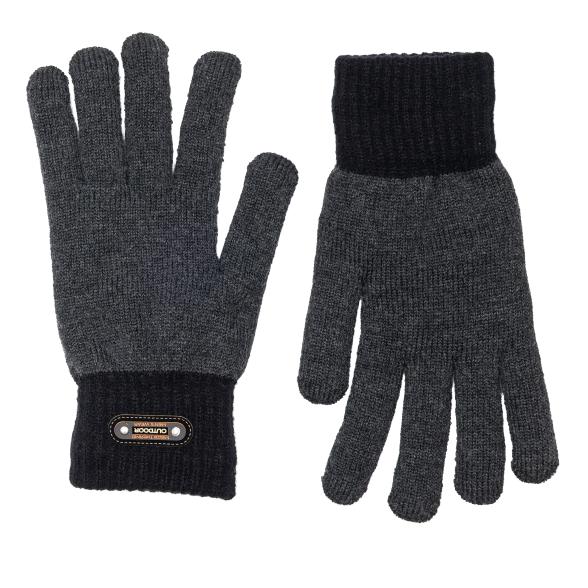Herrenhandschuhe grau/schwarz - 113076200000 - 1 - 588px