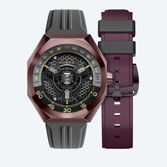 NUBEO Herrenuhr "Skylab Automatic" braun-grau - 113084900000 - 1 - 588px