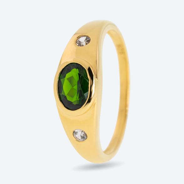 Ring 925 St. Silber vergoldet Chromdiopsid 16 - 113094600001 - 1 - 588px