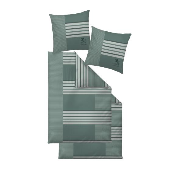 OTTO KERN Bettwäsche 4tlg. Feine Querstreifen, grü - 113095600000 - 1 - 588px