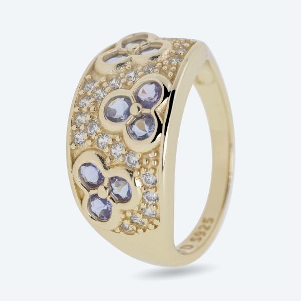 Ring 925 St. Silber vergoldet Tansanit 17 - 113096200001 - 1 - 588px