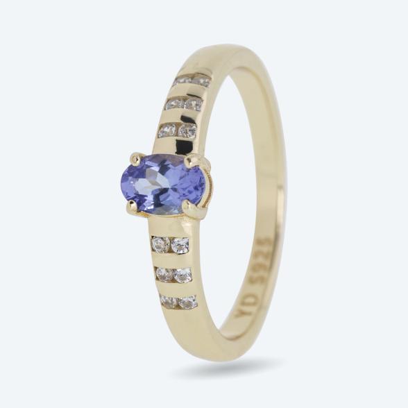 Ring 925 St. Silber vergoldet Tansanit 17 - 113096400001 - 1 - 588px