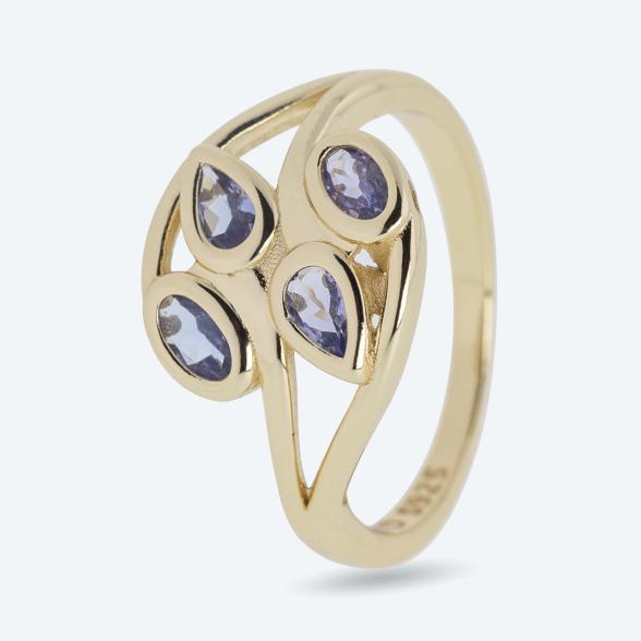 Ring 925 St. Silber vergoldet Tansanit 17 - 113096500001 - 1 - 588px