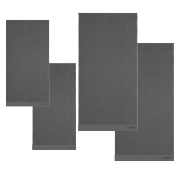 OTTO KERN Frottier-Set, 4tlg. grau mit Logo-Sticke - 113097200000 - 1 - 588px