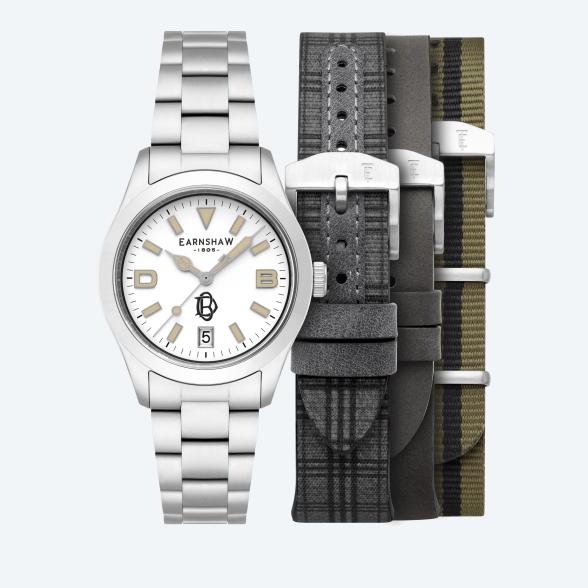 EARNSHAW Automatikuhr "Ascot " + Ersatzbänder - 113103700000 - 1 - 588px