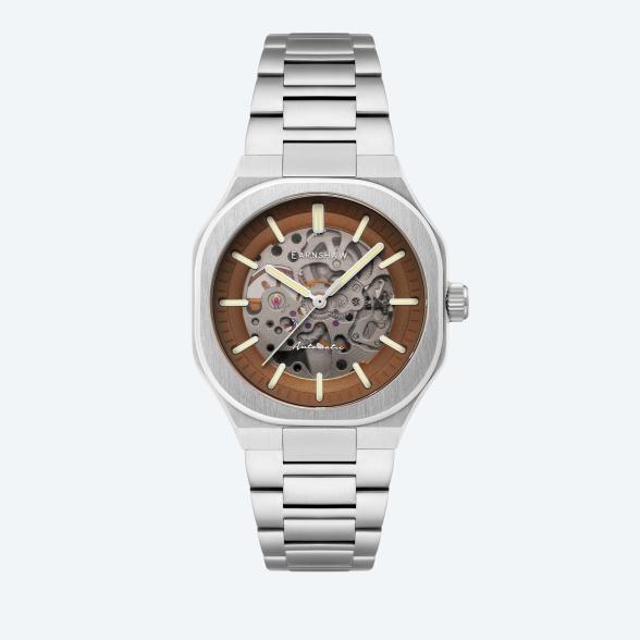 EARNSHAW Automatikuhr "Exeter Skeleton" braun - 113104000000 - 1 - 588px