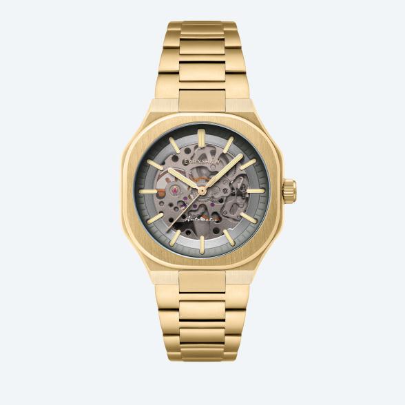 EARNSHAW Automatikuhr "Exeter Skeleton" gold-grau - 113104100000 - 1 - 588px