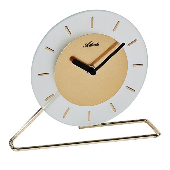 Atlanta Tischuhr, Quarz, weiß-gold - 113109900000 - 1 - 588px
