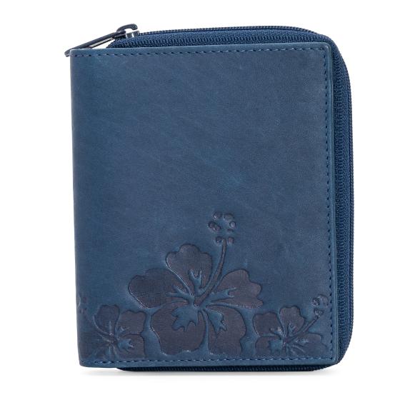 TESORO Lederbörse Hibiskus dunkelblau - 113131500000 - 1 - 588px
