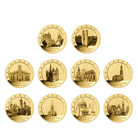 10 Goldmünzen Deutsche Bauwerke&Denkmäler Set III - 113134600000 - 1 - 588px