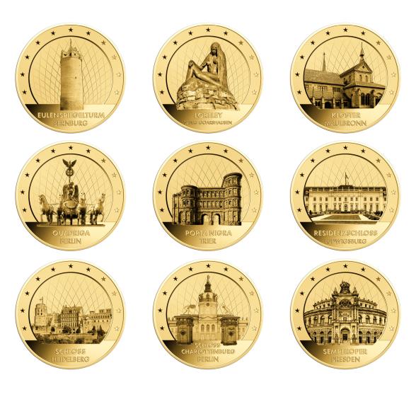 10 Goldmünzen Deutsche Bauwerke&Denkmäler Set II - 113134800000 - 1 - 588px