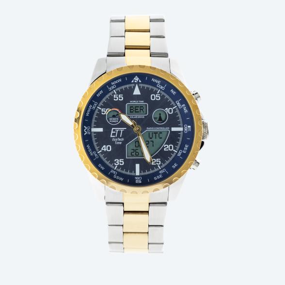 ETT Funk-Solar Herrenuhr "World Timer" blau - 113151900000 - 1 - 588px