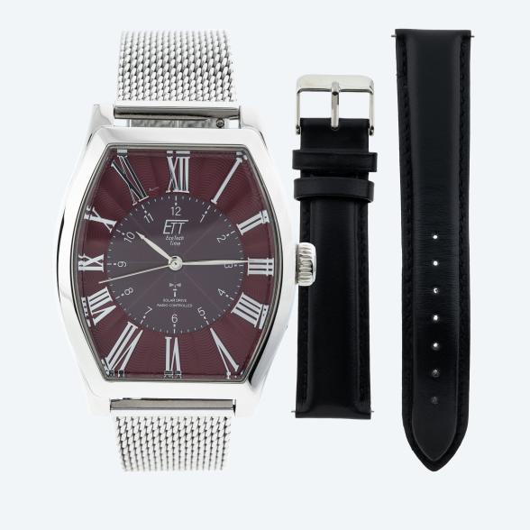 ETT Funk-Solar Herrenuhr, inkl. Ersatzlederband - 113152200000 - 1 - 588px