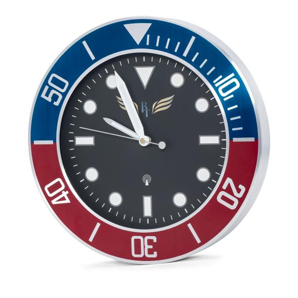 Royal Time Funkwanduhr silber-schwarz-pepsi - 113171400000 - 1 - 588px