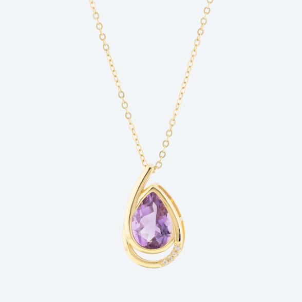 JN Anhänger+Kette 925 vergoldet Amethyst - 113180100000 - 1 - 588px