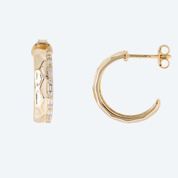 Creolen 925 Sterling Silber vergoldet Zirkonia - 113185600000 - 1 - 588px