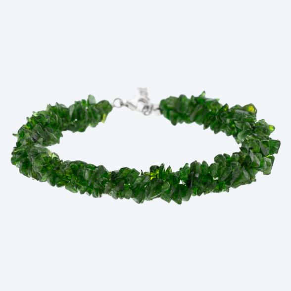 Armband Chromdiopsid 3-reihig Karabiner 925  rhod. - 113188200000 - 1 - 588px
