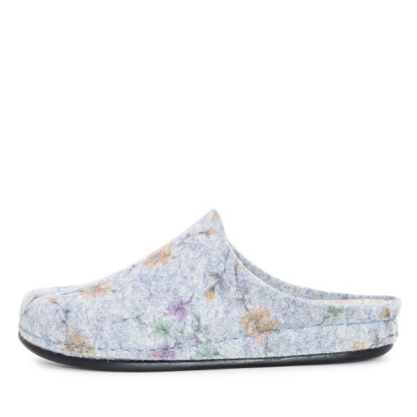 Dr. Feet Damenhausschuhe grau mit Blumen 36 - 113192400001 - 1 - 588px