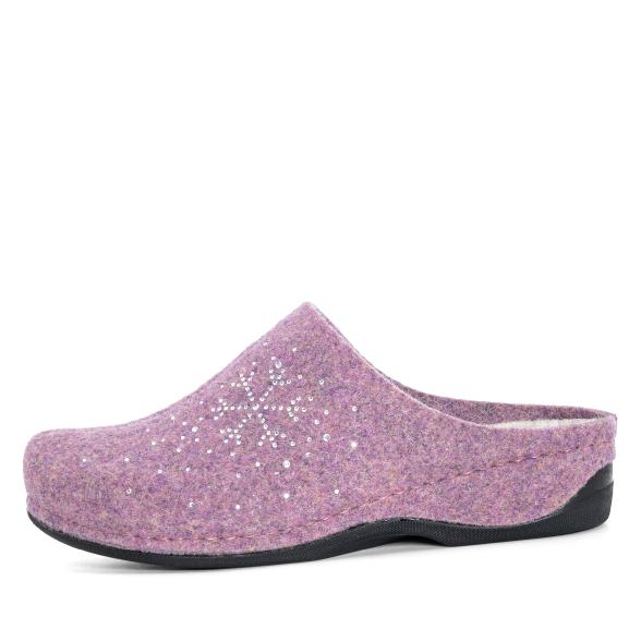 Dr. Feet Damenhausschuhe lila mit Schneeflocke 36 - 113193800001 - 1 - 588px
