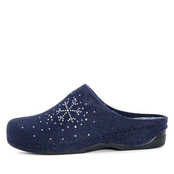 Dr. Feet Damenhausschuhe navy mit Schneeflocke 36 - 113194100001 - 1 - 588px