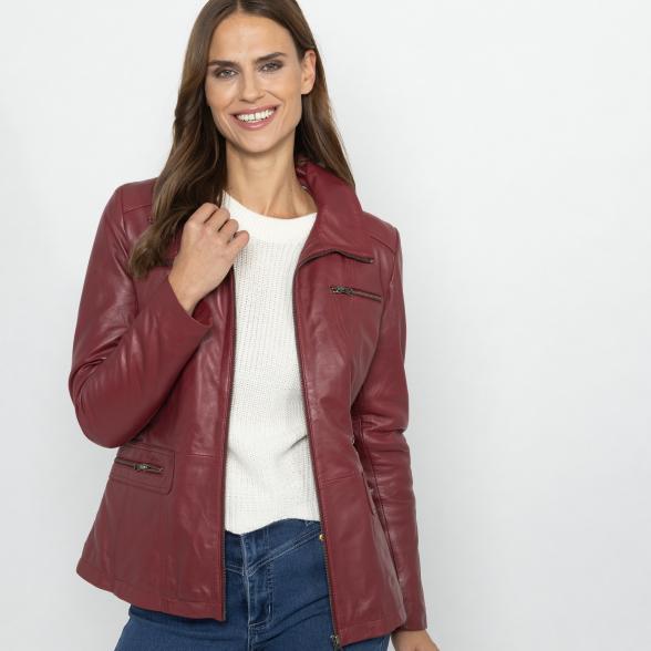 OTTO KERN Damen-Lederjacke 'Hannah' dunkelrot 38 - 113222000001 - 1 - 588px