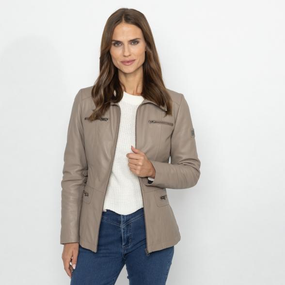 OTTO KERN Damen-Lederjacke 'Hannah' sand 38 - 113222100001 - 1 - 588px