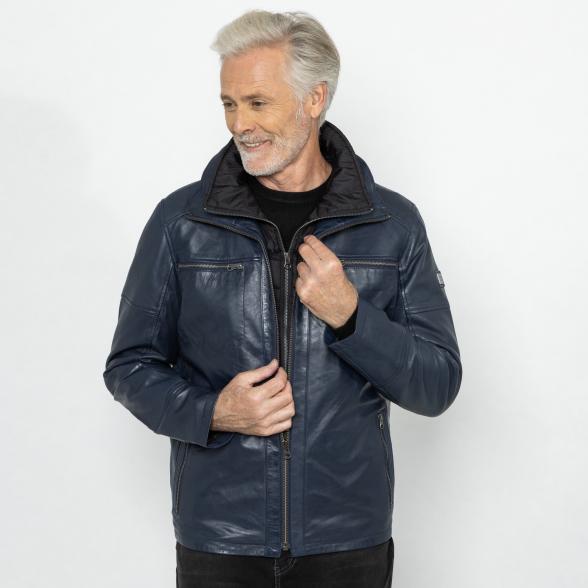 OTTO KERN Herren-Lederjacke 'Lenny' marine 50 - 113224100001 - 1 - 588px
