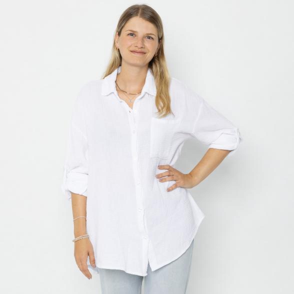 Damen-Musselin Hemd weiß S/M - 113224800001 - 1 - 588px