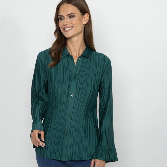 TRENDS by J. Leibfried Plissee-Bluse tannengrün - 113229800000 - 1 - 588px